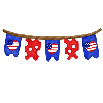4th of July banners png