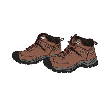 Tough hiking shoes png