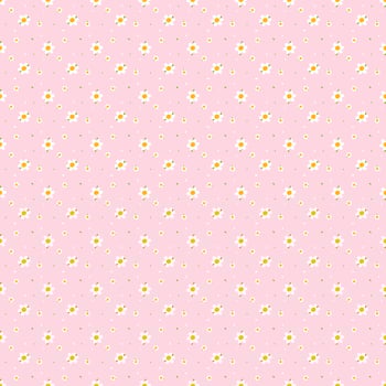 Seamless pattern with small cute flowers on a pink background, Digital background vector and illustration