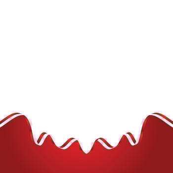 Red White Ribbon Indonesia Flag Or Bendera Border Frame for Indonesian Independence day vector