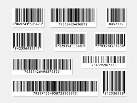 Set of barcodes. Collection QR codes. Vector illustration