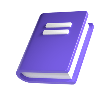 3d violet cute empty notepad book stationery for school isolated transparent png. Simple render illustration. Design element for posters, banners, calendar and greeting card png
