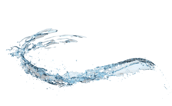 3d clear blue water scattered around, water splash transparent, isolated. 3d render illustration png