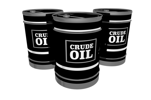 Crude Oil Barrels Isolated 3D PNG Graphic