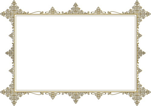 Golden Vintage Ornamental Picture Frame png