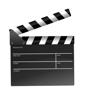 Clapperboard Illustration PNG Isolated