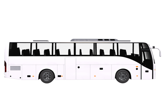 Modern White Bus Side View png