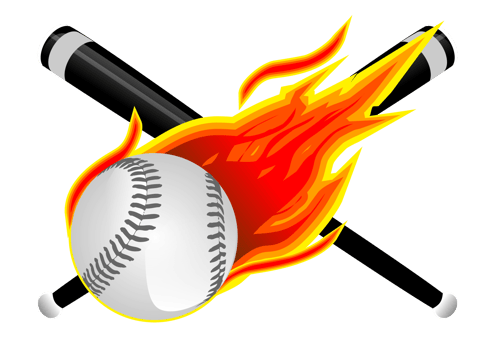 Baseball Flames PNG