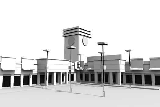 3D Plaza Model png