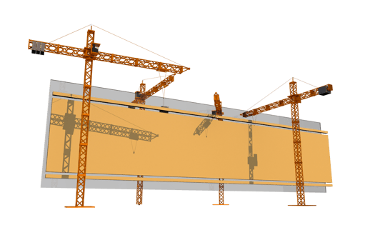 Huge Billboard and Cranes png