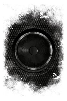 Grunge Black Speaker png