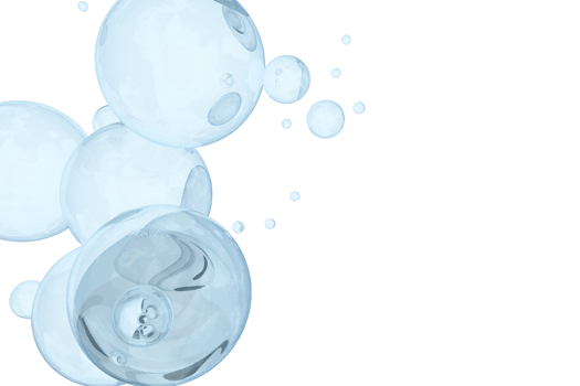 Blue Glassy Bubbles  PNG Graphic