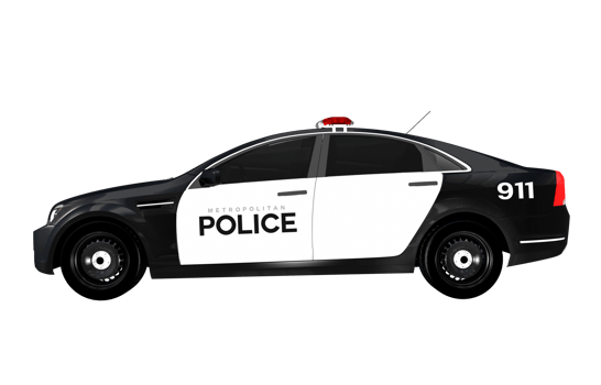 Side View Police Car png