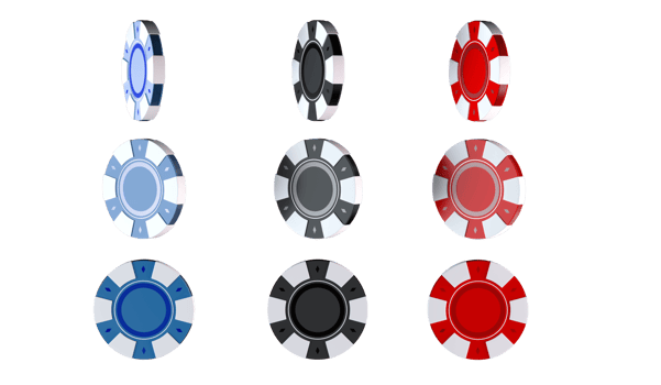 3D Illustration of Casino Chips png