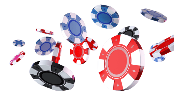 Casino Chips Blow Gambling Concept 3D PNG