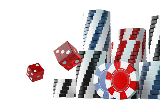 3D Casino Gambling Poker Tokens and Dices png