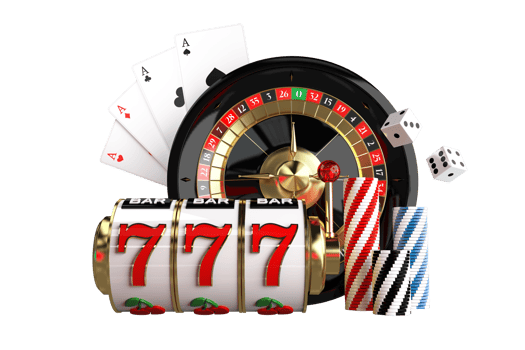 3D Casino Games Elements PNG Illustration