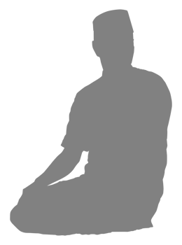 Sit tasyahud end including the pillars of prayer, so it should not be left in any circumstances. One of the Sitting Position when Moslem Praying. Format PNG