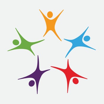 Community, network and social icon vector