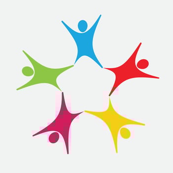Community, network and social icon vector
