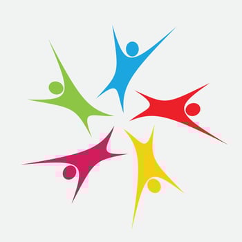 Community, network and social icon vector
