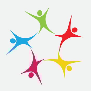 Community, network and social icon vector