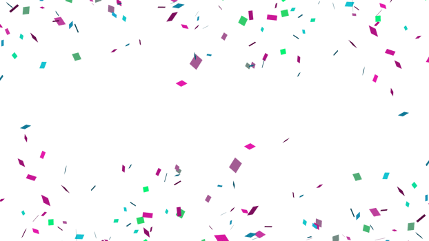 Abstract celebration party with falling paper confetti transparent elements decoration png
