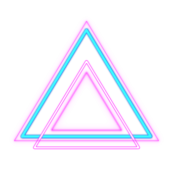 Abstract neon retro triangle sticker style 80s-90s. png