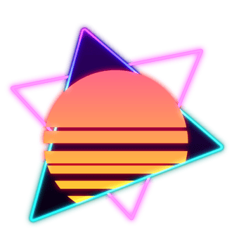 Abstract element neon retro style 80s-90s png