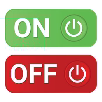 On Off Slider, Set Power On Off Switch Button, On and Off Slider, Shutdown Symbol, Slider On Off Push Button, 3D Realistic Glossy And Shiny Glowing Energy Icons Vector Illustration