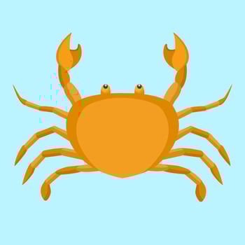 Sea Crab in flat vector illustration design