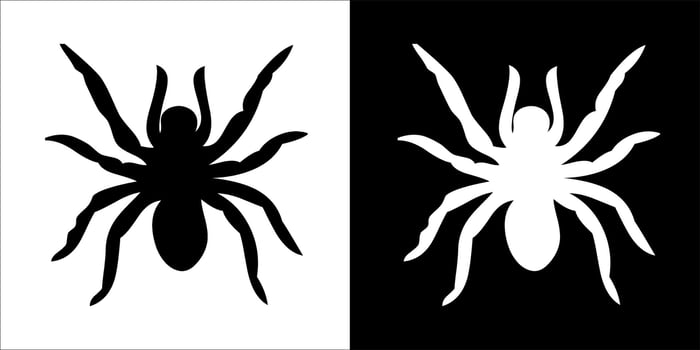 illustration, vector graphic of owl icon, in black and white, with transparent background
