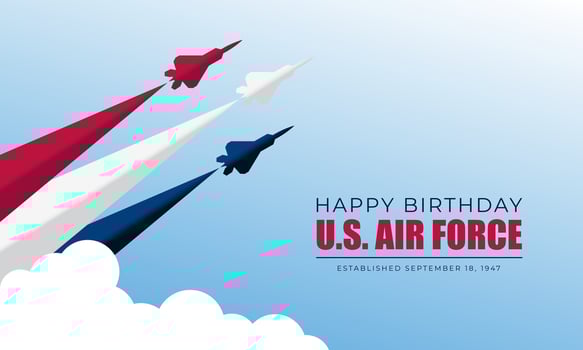 US Air Force Birthday September 18th Background vector Illustration