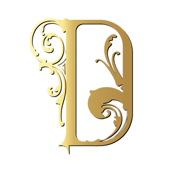 golden decorative letter d png