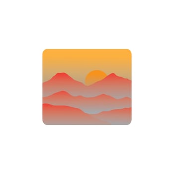 Desert illustration with minimalistic design vector