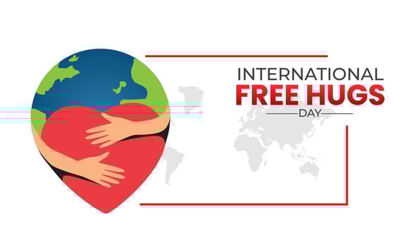 vector graphic of international hugging day good for international hugging day celebration. flyer design.flat illustration. 1 july