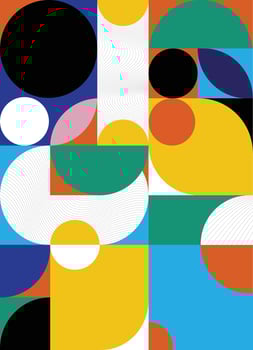 Colorful Abstract Backgrounds Design. Simple geometric artwork with editable bold blocks. Scandinavian style. Universal abstract seamless pattern for wallpaper, web or prints cover, textile. vector