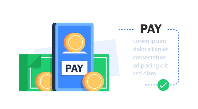 Internet banking, purchasing and transaction, electronic funds transfers and bank wire transfer vector