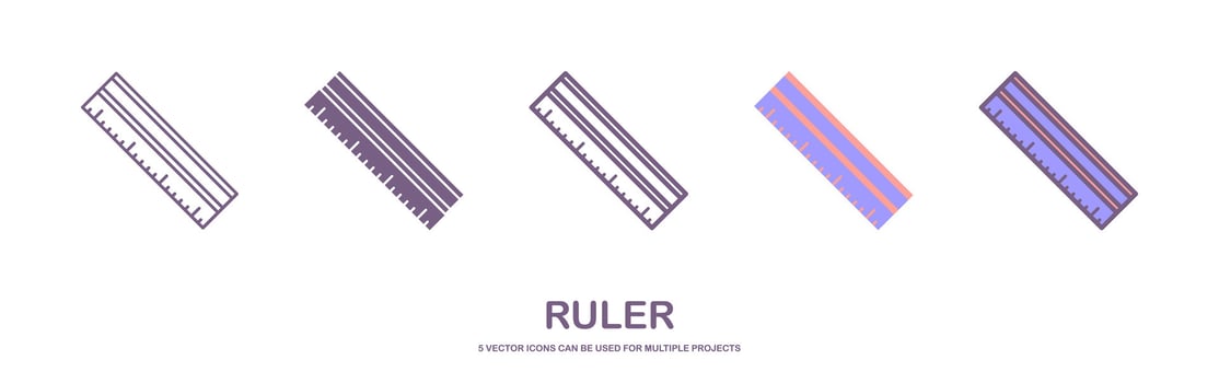 vector icon of ruler