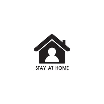 Stay at home sign. vector illustration on white background