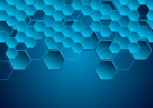 Dark blue hi-tech geometric abstract background vector