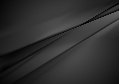 Black smooth stripes abstract minimal background vector