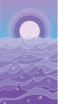Purple sea illustration vector