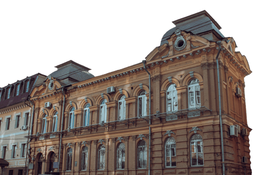 City center building with panoramic windows photo, Kharkiv, Ukraine. png