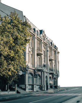 City center building with panoramic windows photo, Kharkiv, Ukraine. png