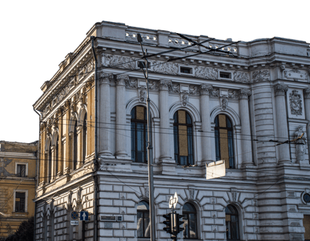 Morning Kharkiv city center buildings and landscapes photo. png