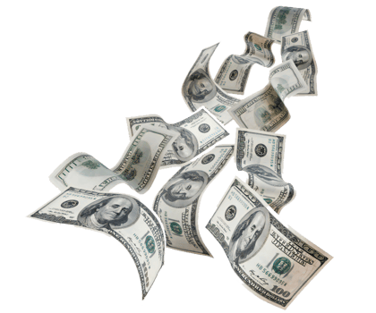 dollars in the air png