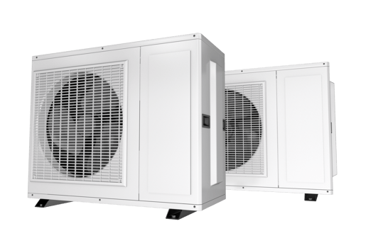 Two Modern Heat Pumps 3D Rendered Isolated png