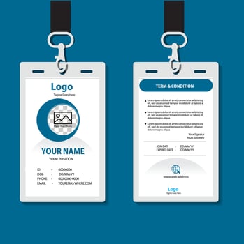vector abstract id cards template concept