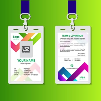 vector abstract id cards template concept